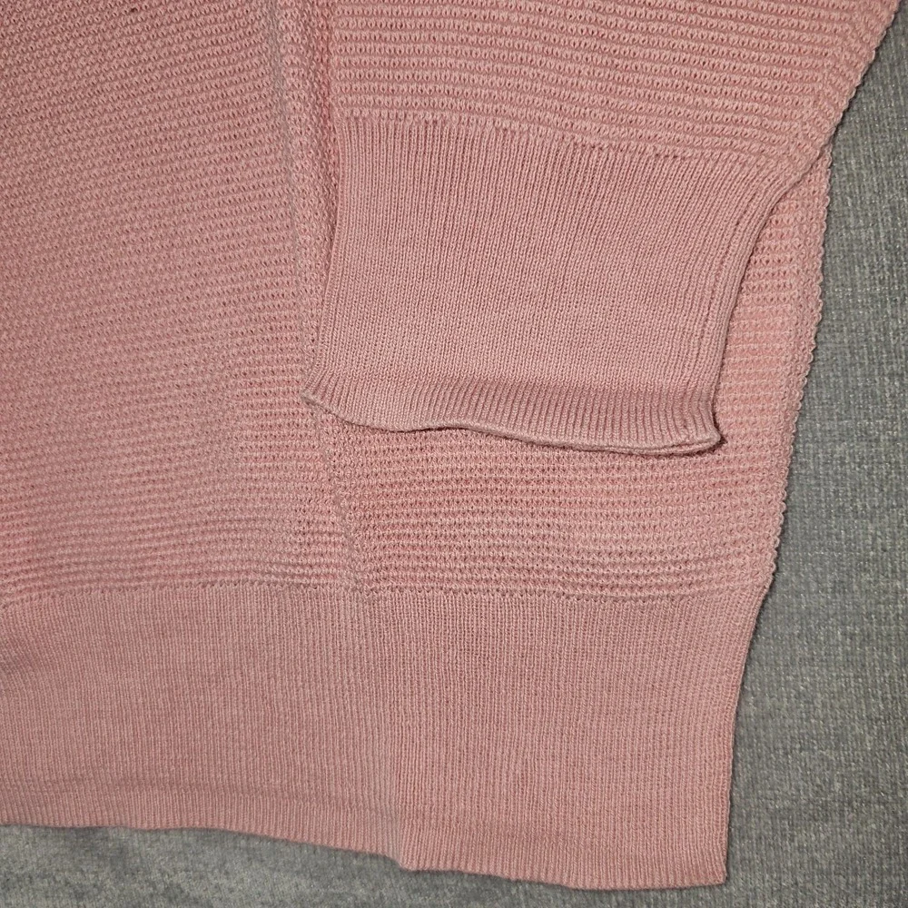 J.Crew Crewneck Sweater Men's Large Pink 100% Cotton Textured Raglan L CD617